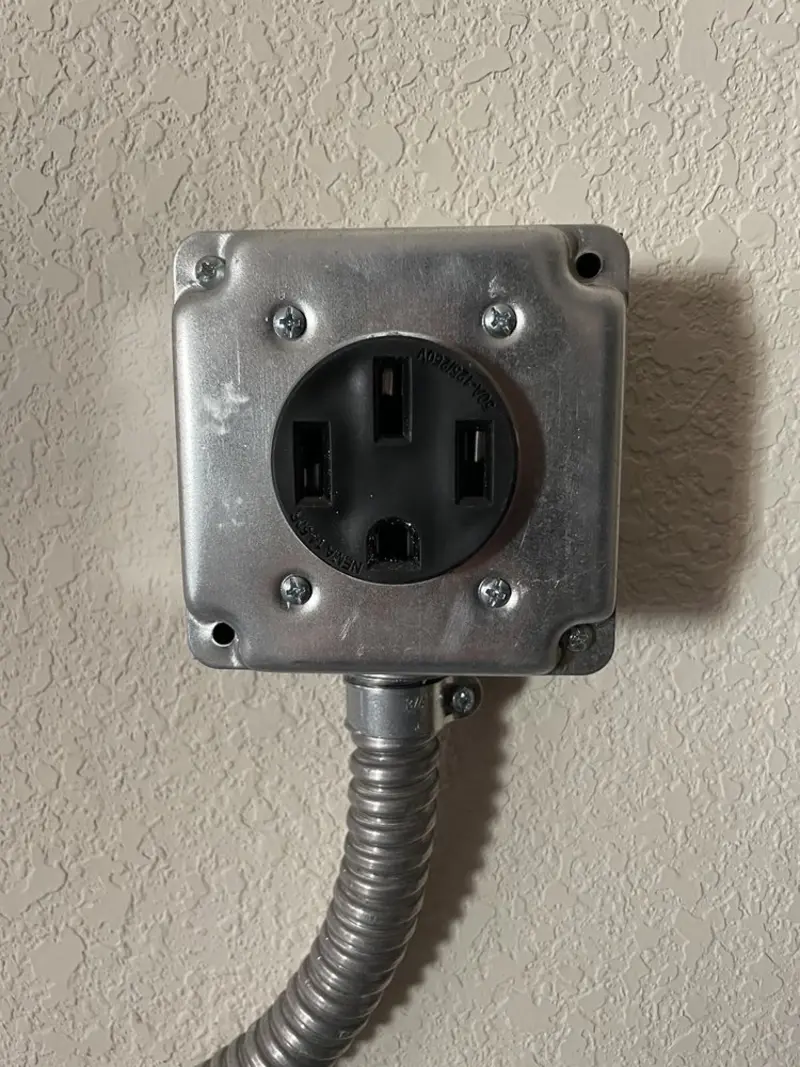 NEMA 14-50 outlet installed for Electrical Panel Upgrade in Vermillion